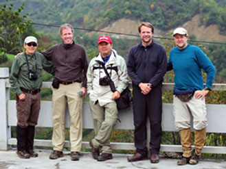 Photo of Ozzie Johnson, Andrew Bunting, Donglin Zhang, Scott McMahan, and Dan Hinkley